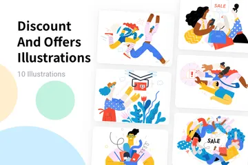 Discount And Offers Illustration Pack