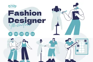 Diseñador de moda Paquete de Ilustraciones