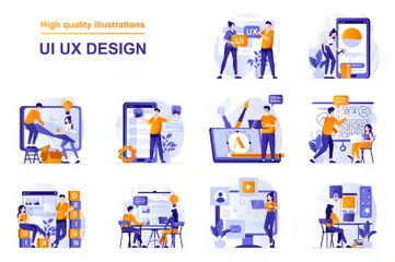 Diseño UI/UX Paquete de Ilustraciones