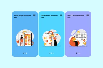 Diseño UI/UX Paquete de Ilustraciones