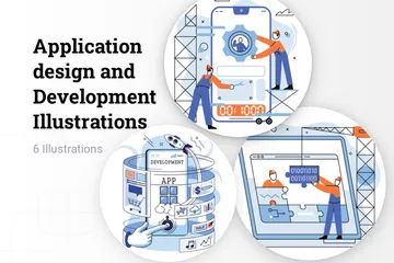 Diseño y desarrollo de aplicaciones Paquete de Ilustraciones