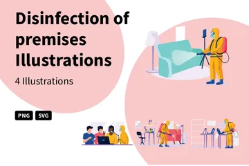 Disinfection Of Premises Illustration Pack