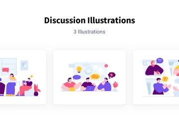 Diskussion Illustrationspack