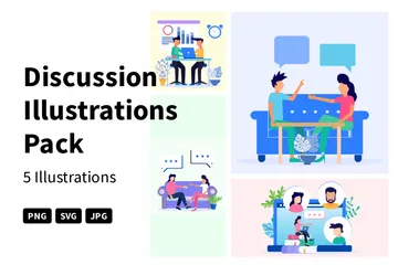 Diskussion Illustrationspack