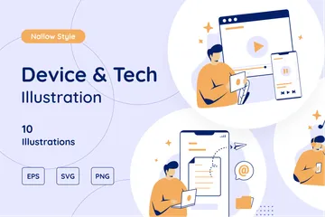 Dispositivo y tecnología Paquete de Ilustraciones