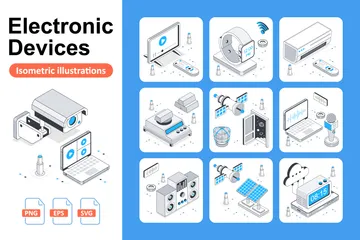 Dispositivos eletrônicos Pacote de Ilustrações