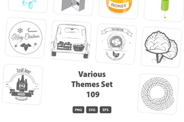 Divers thèmes Set 109 Pack d'Illustrations