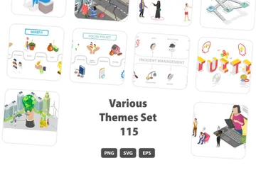 Divers thèmes Set 115 Pack d'Illustrations