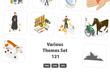 Divers thèmes Set 121 Pack d'Illustrations