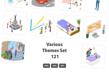 Divers thèmes Set 121 Pack d'Illustrations