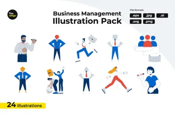 Diverse Businesspeople Occupations Illustration Pack