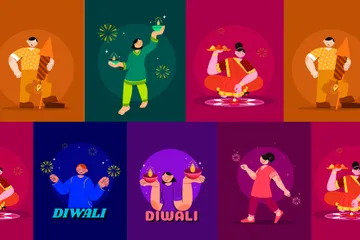 Diwali Illustration Pack