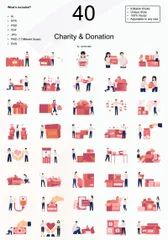 Doação de caridade Pacote de Ilustrações