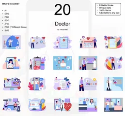 Médecin Pack d'Illustrations