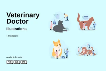 Docteur vétérinaire Pack d'Illustrations