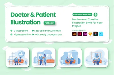 Doctor And Patient Illustration Pack