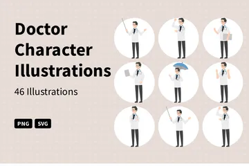 Doctor Character Illustration Pack