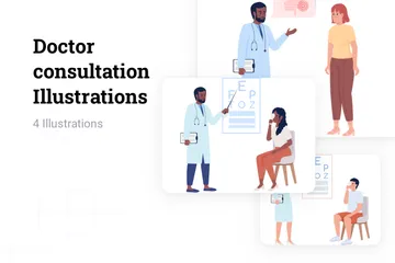 Doctor Consultation Illustration Pack