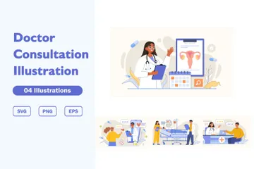 Doctor Consultation Illustration Pack