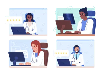 Doctor Reviews Illustration Pack