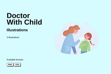 Doctor With Child Illustration Pack