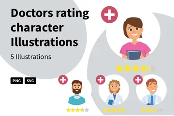 Doctors Rating Character Illustration Pack