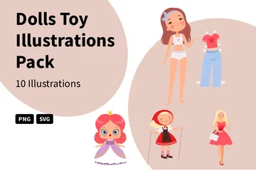Dolls Toy Illustration Pack