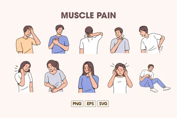 Dolor muscular Paquete de Ilustraciones