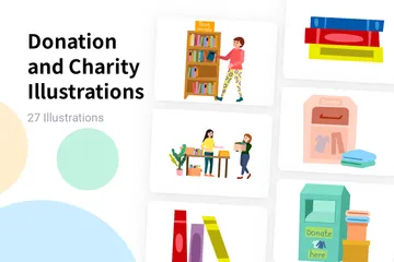 Donation And Charity Illustration Pack