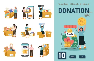 Donation Illustration Pack