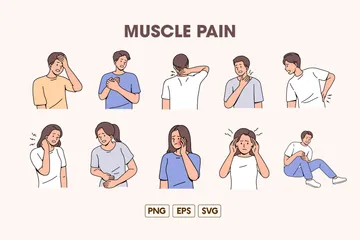 Douleur musculaire Pack d'Illustrations