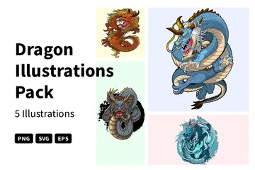 Drachen Illustrationspack