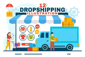 Drop Shipping Business Illustration Pack