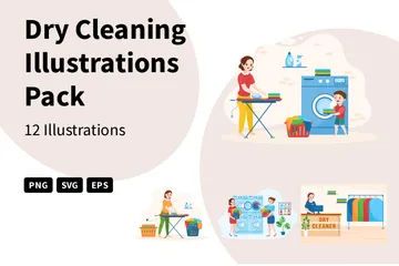 Dry Cleaning Illustration Pack