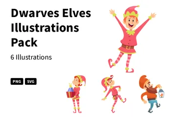 Dwarves Elves Illustration Pack