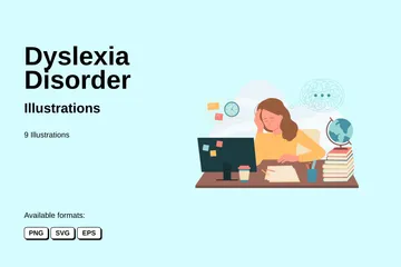 Dyslexia Disorder Illustration Pack