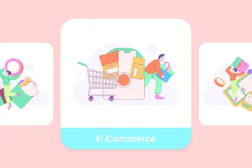 Commerce électronique Pack d'Illustrations