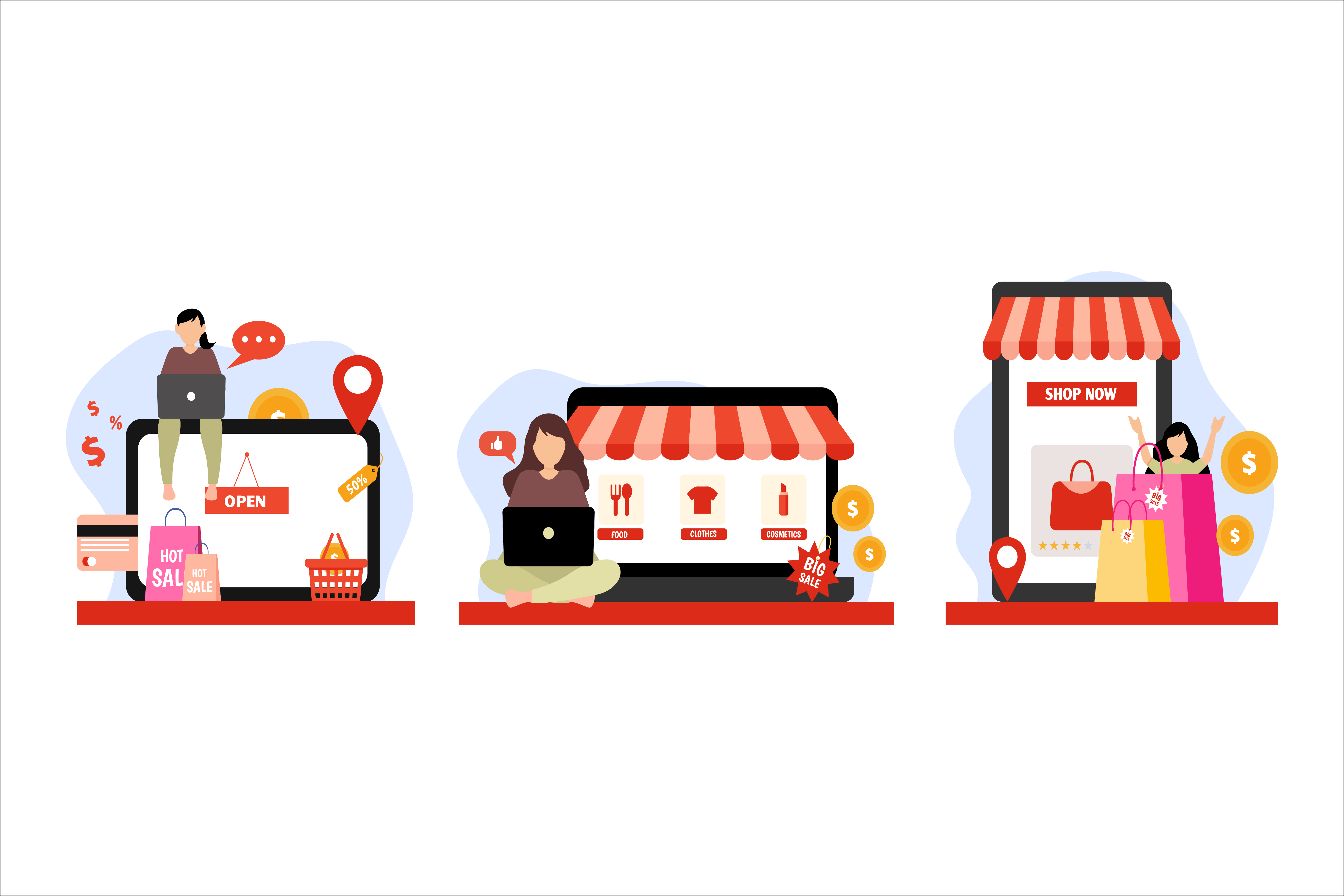 Premium E Commerce Illustration pack from E-commerce & Shopping ...