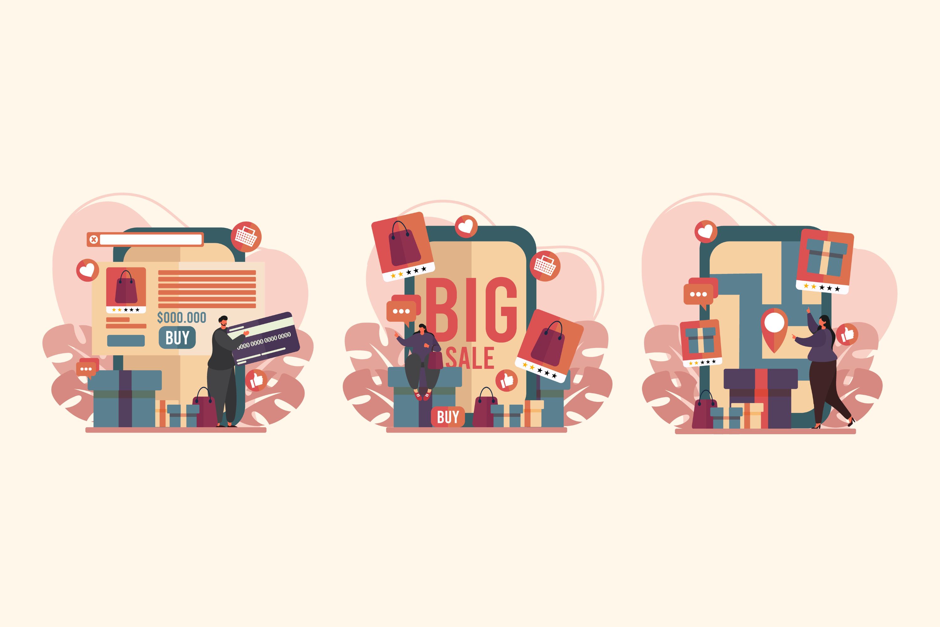 Premium E Commerce Illustration pack from E-commerce & Shopping ...