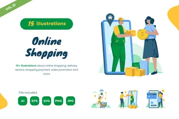 Online Shopping Vol. 01 Illustration Pack