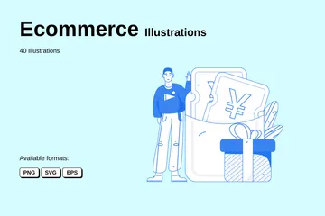 E-Einkauf Illustrationspack