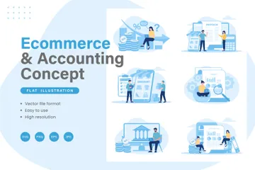 E-commerce And Accounting Illustration Pack