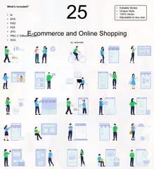 E-commerce And Online Shopping Illustration Pack