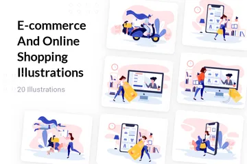 E-commerce And Online Shopping Illustration Pack