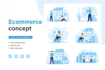 E-commerce And Shopping Illustration Pack