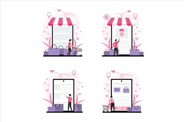 E Commerce Illustration Pack