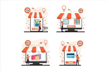 E Commerce Illustration Pack