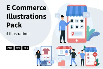 E Commerce Illustration Pack