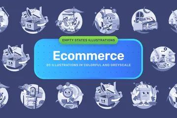 E-Commerce - Leere Staaten Illustrationspack
