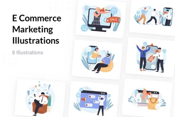 E Commerce Marketing Illustration Pack